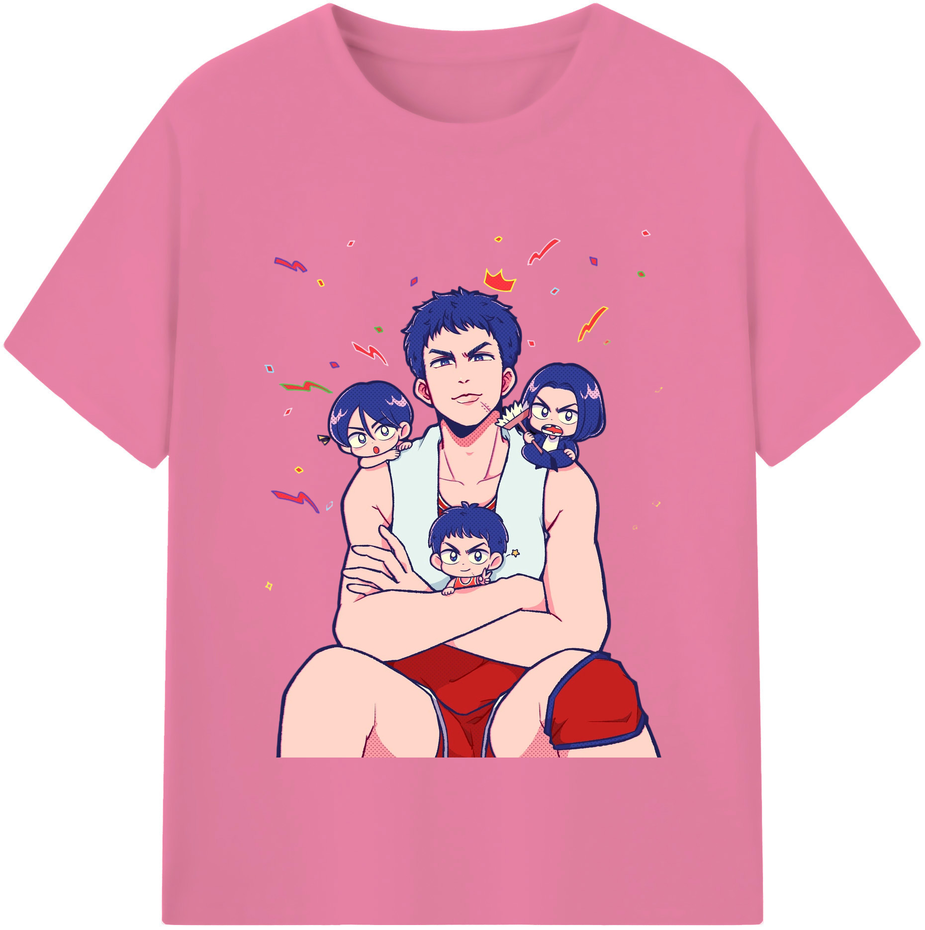 SLAM DUNK／スラムダンク 綿100％半袖Tシャツ（フロントプリント）